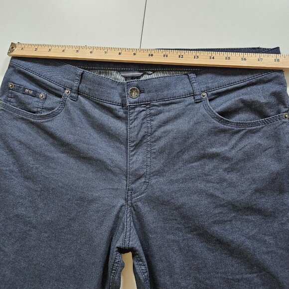 Brax Pants Mens 38x34 (32) Navy Straight Zip Fly Stretch Cooper Regular Preppy - Picture 4 of 16